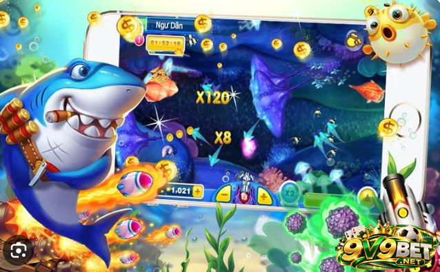 Game bắn cá V9BET thiết kế hiệu ứng đổ bóng chân thực 