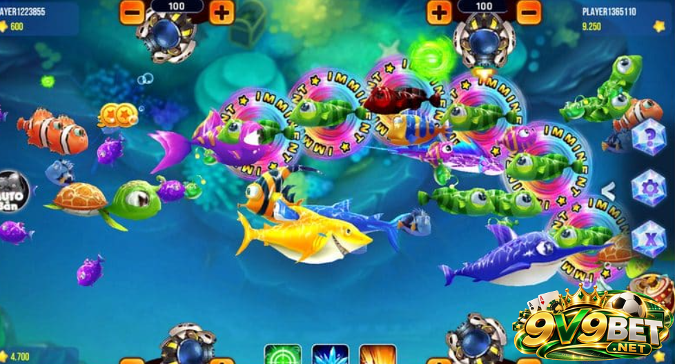 Hệ thống sinh vật biển của game bắn cá V9BET vô cùng đa dạng 