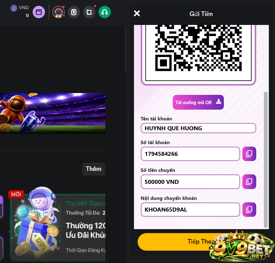 Giao dịch thông qua Zalo pay