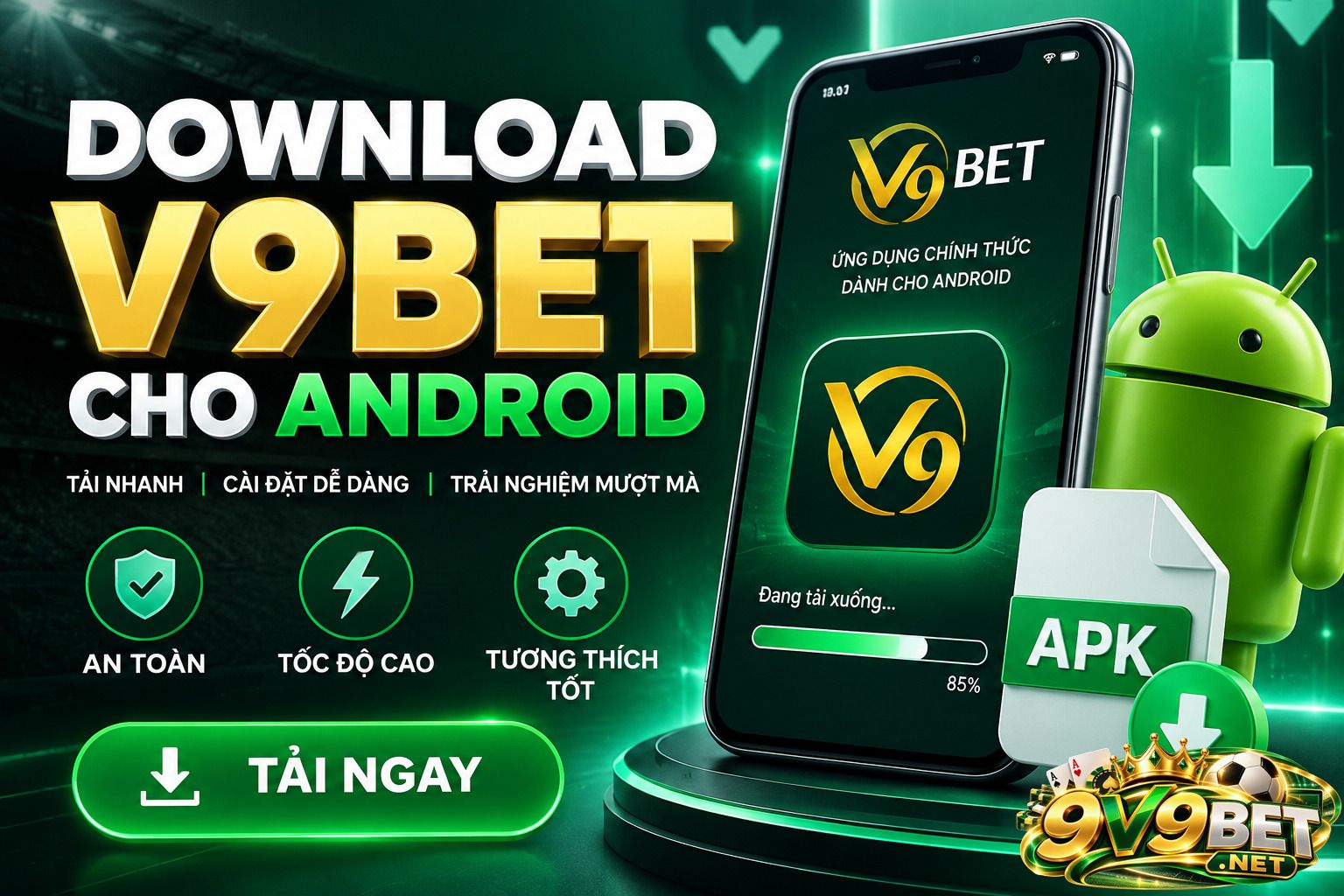 Các bước tải V9BET về điện thoại Android