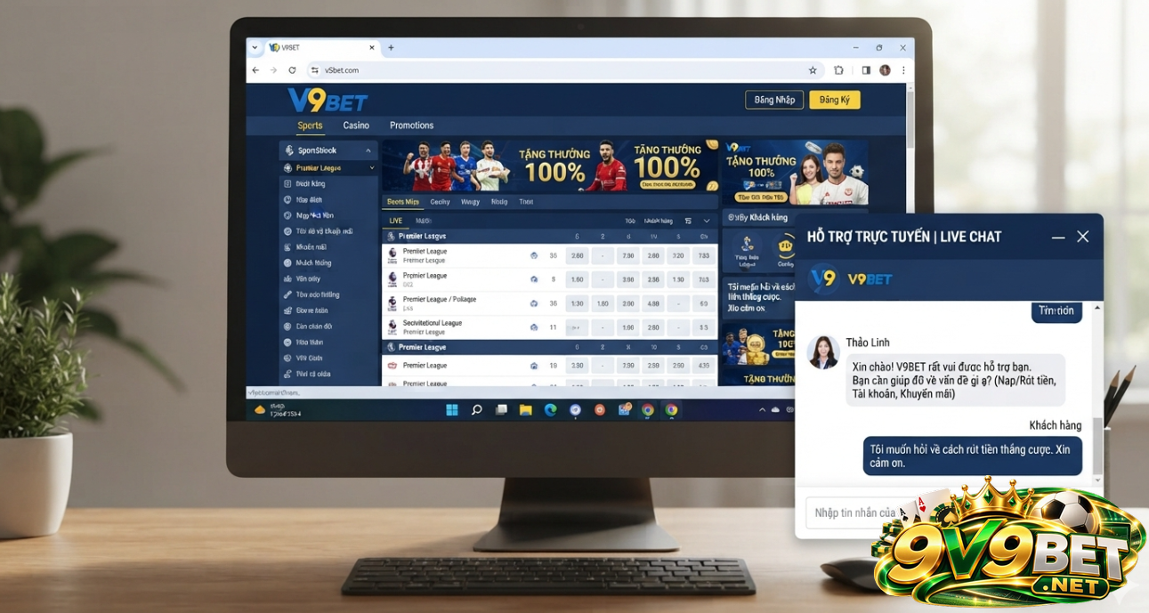 Những ưu điểm khi liên hệ qua live chat của V9BET 