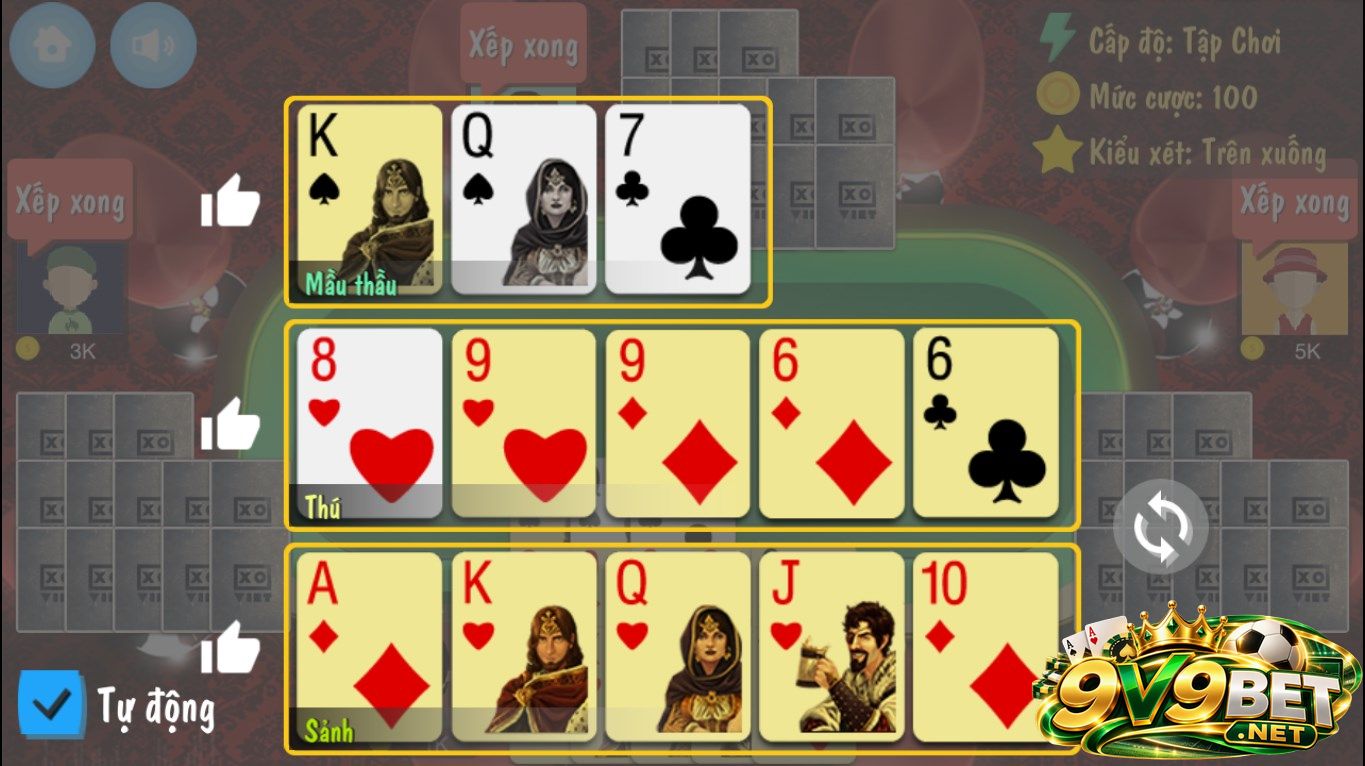 Nguyên tắc độ mạnh yếu giữa các Chi trong bài Mậu Binh Xập Xám V9BET 