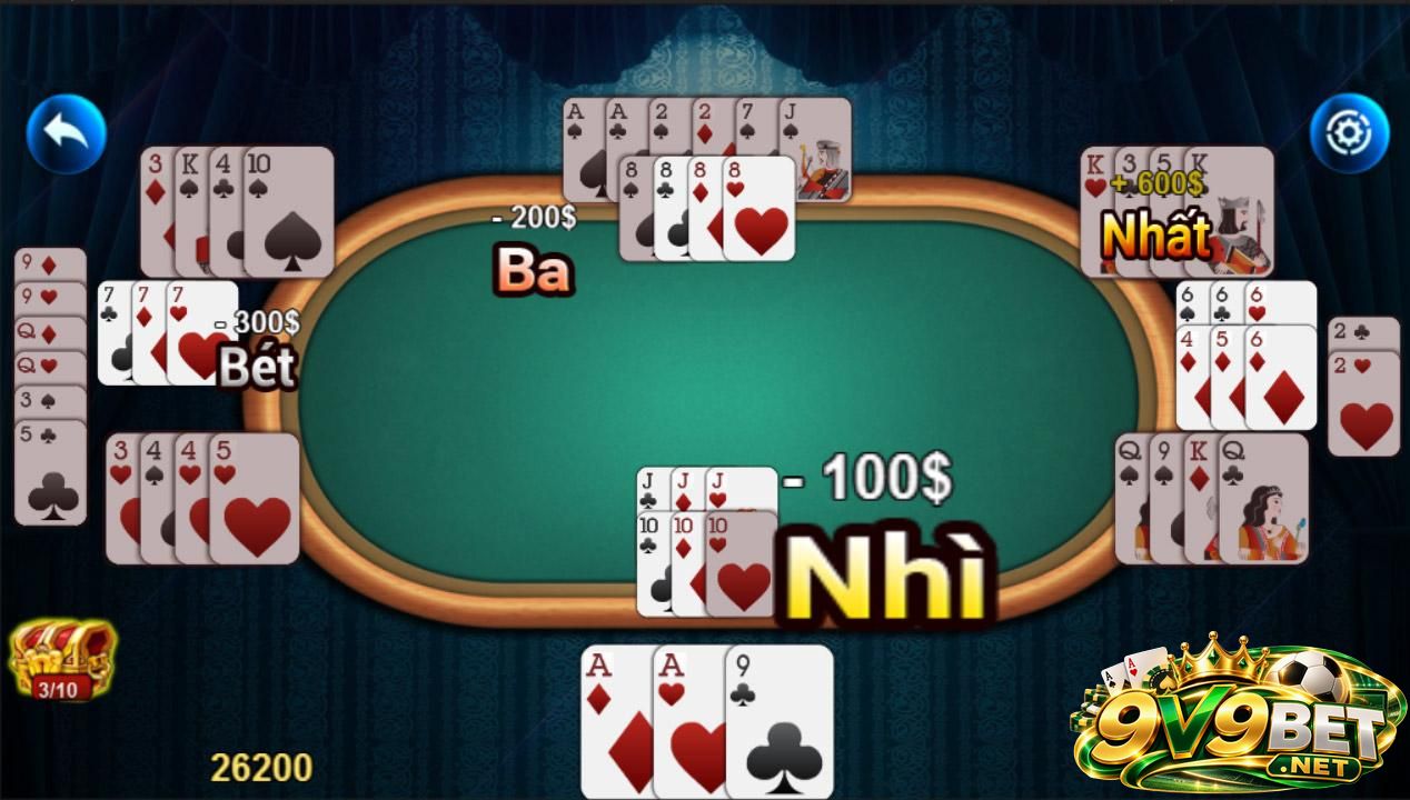 Câu bài theo số trong bài Phỏm 