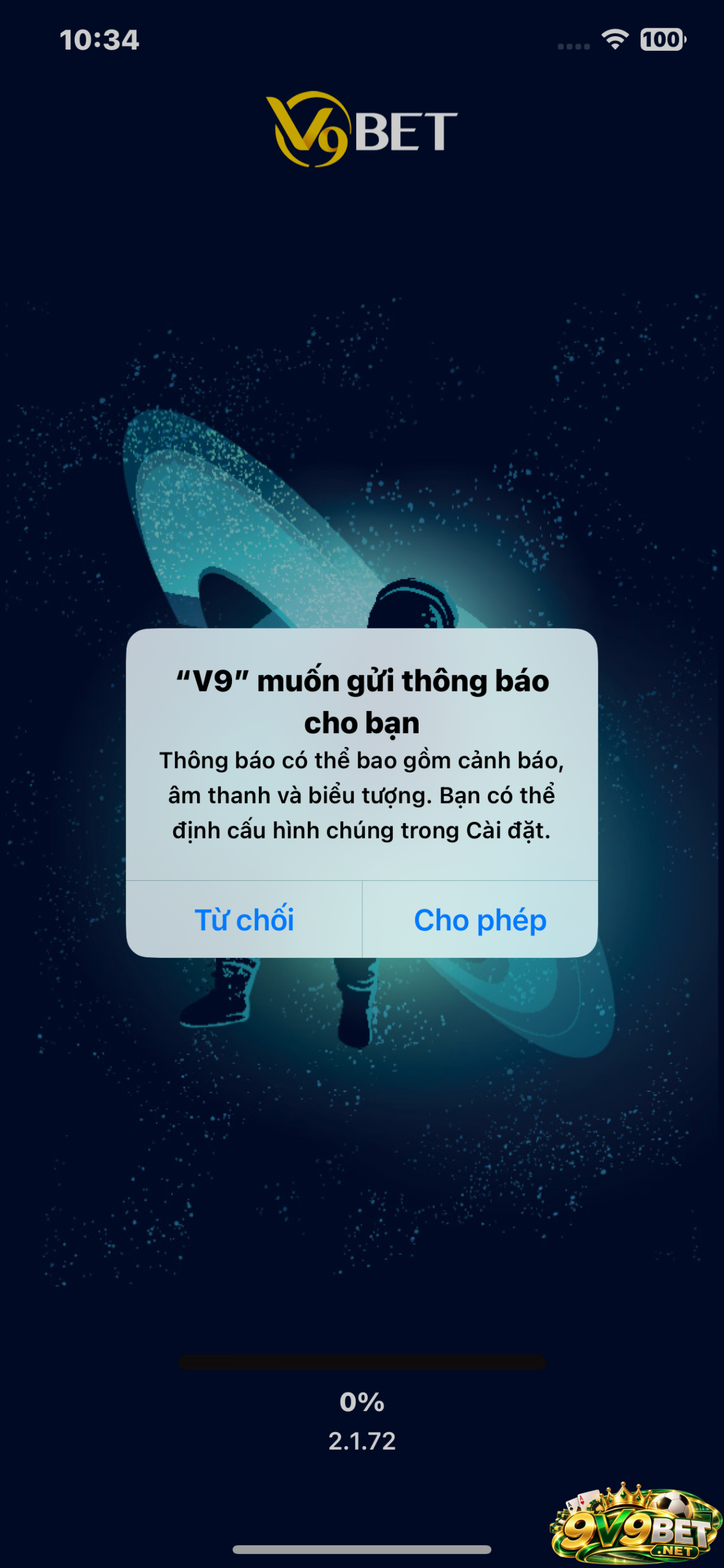 Cho phép V9BET gửi thông báo