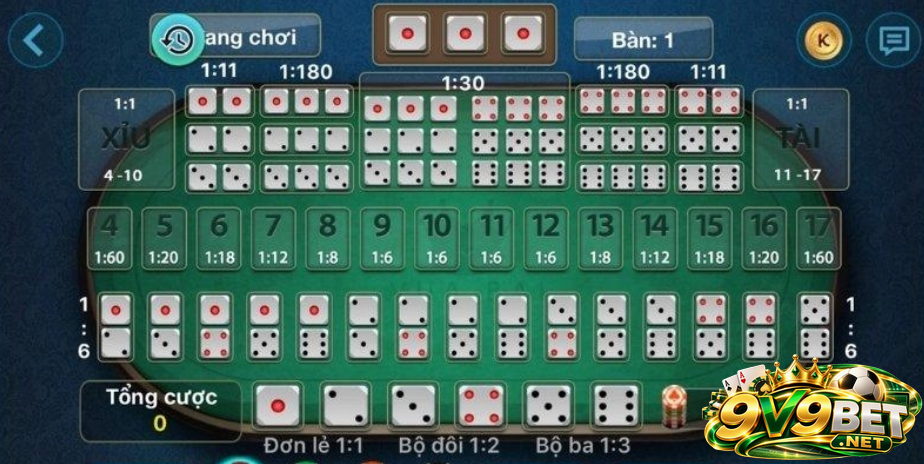 Tài xỉu V9BET có luật chơi đơn giản, dễ hiểu 